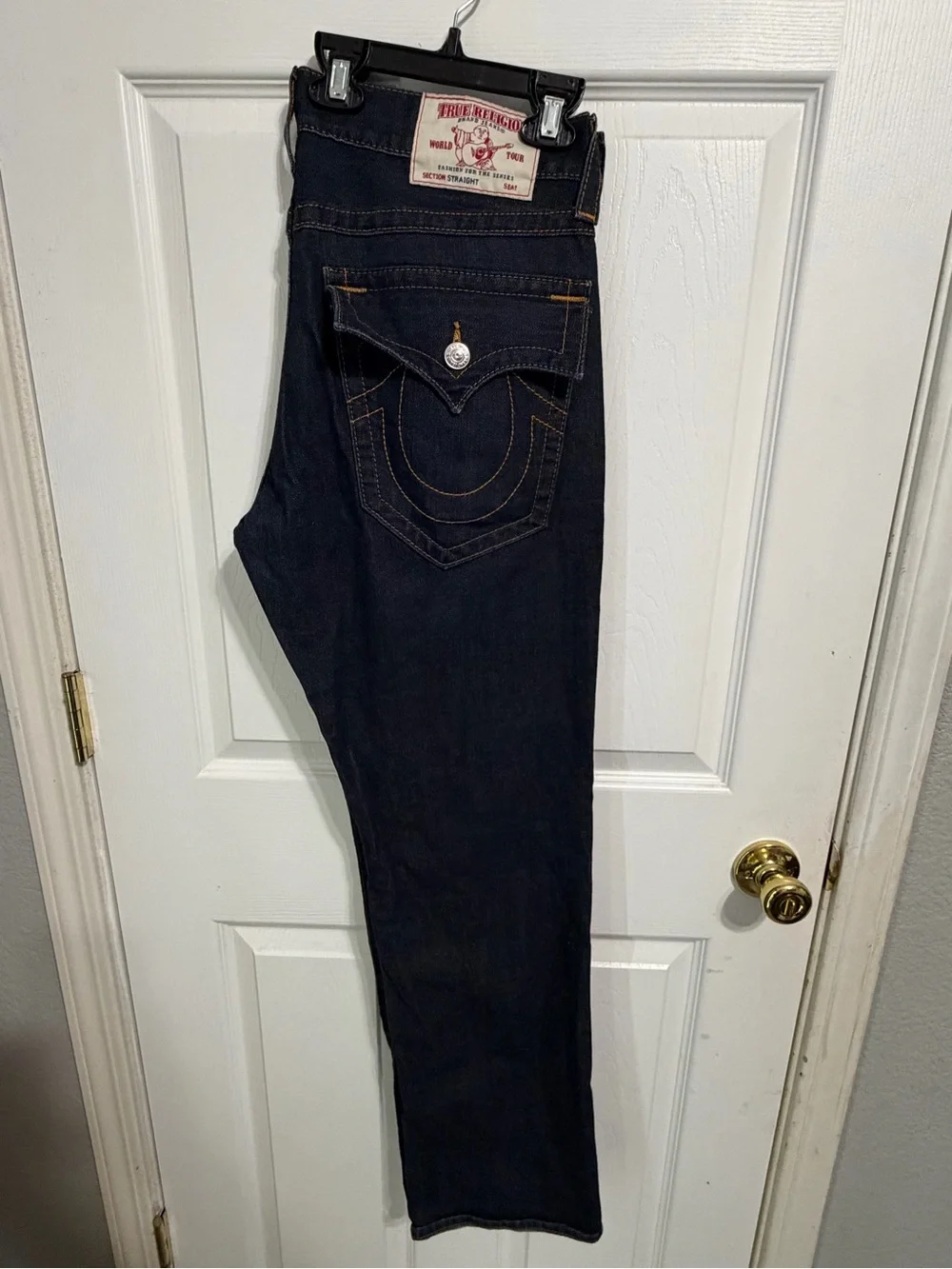 True Religion Men's Straight Jeans in Dark Indigo